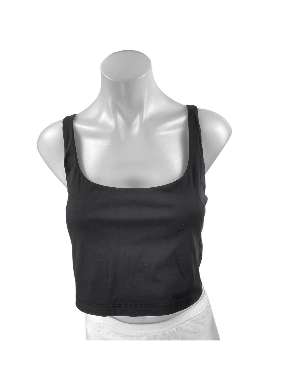 All Access Black Sleeveless Cami Activewear Yoga Sports Bra Crop Tank Top Size L
